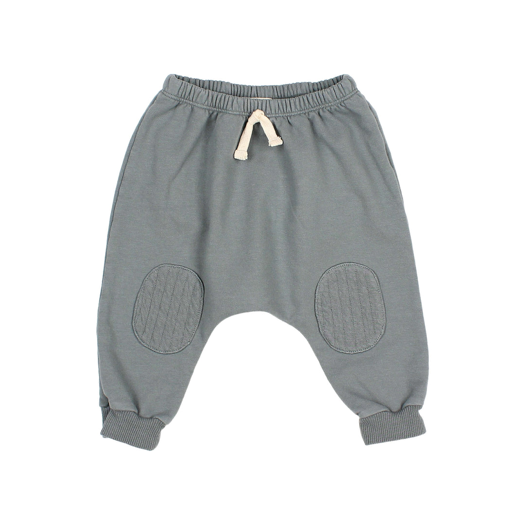 Buho baby joggingbroek in Elephant met gevoerde kniestukken, elastische taille en trekkoord