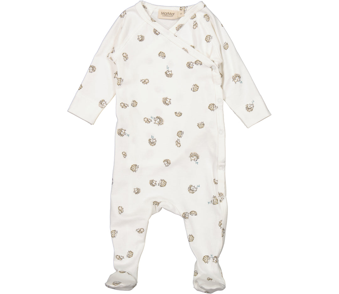 MarMar Copenhagen Pyjama Met Voetjes in Forest Friends - Zachte wikkelbody met drukknopen, lange mouwen, en voetjes