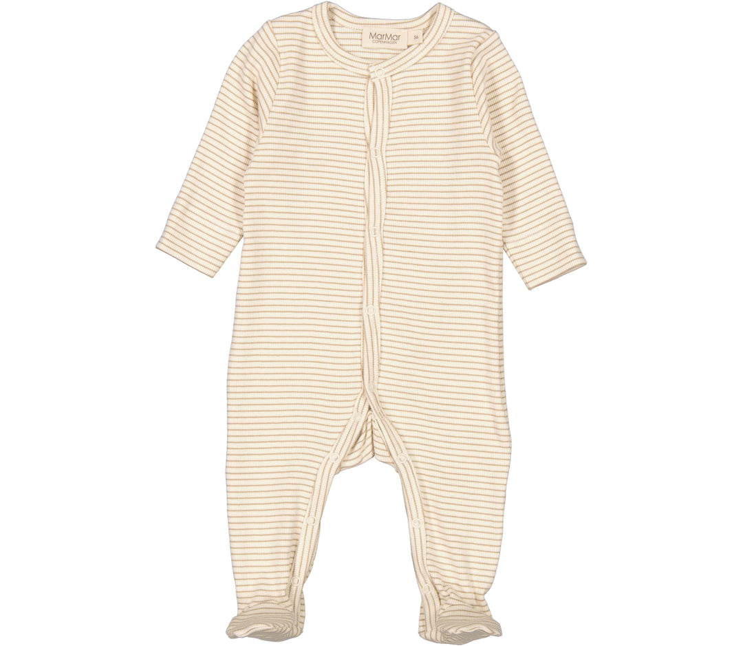 MarMar Copenhagen - Pyjama Met Voetjes Rukano | Stripe Sandstone