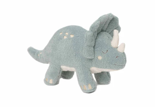 Jollein knuffel Roarsome in grijs blauw met ivoorkleurige vlekjes en een palmboompje