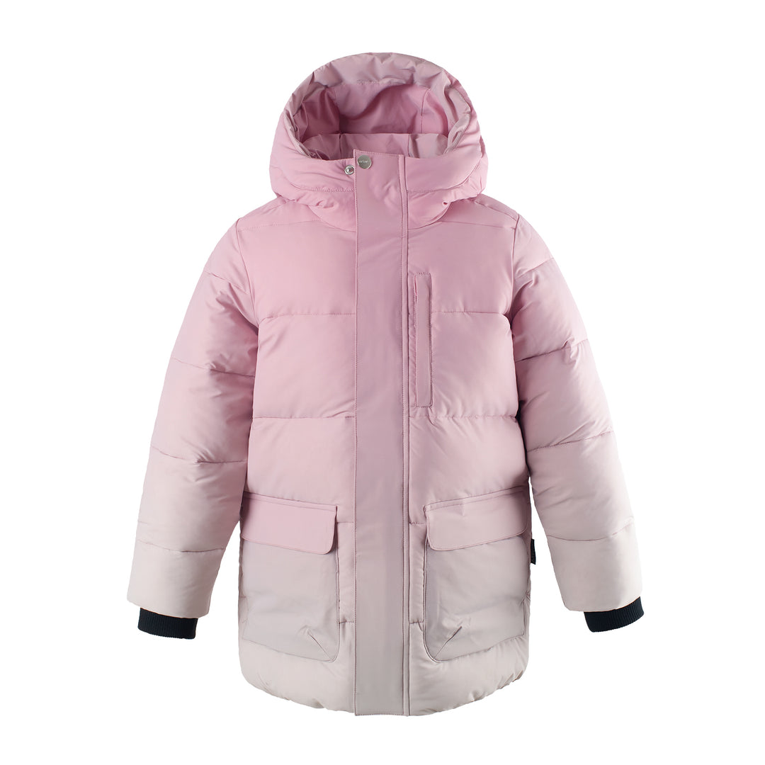 Gosoaky reflecterende regenjas Reflective Tiger in Sea Pink Gradient, langer model, waterafstotend en ademend