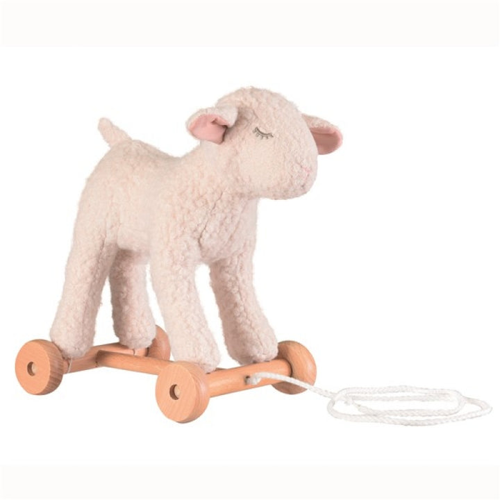Egmont Toys Trekfiguur Schaap Mary, houten trekfiguur voor kinderen vanaf 12 maanden