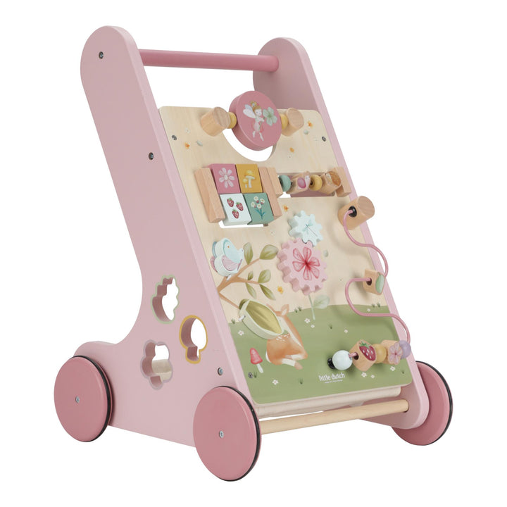 Houten loopwagen Fairy Garden met activiteiten van Little Dutch