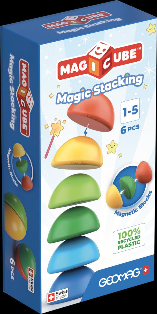 Geomag - Blokken Magicube Recycled Stacking | 6 stuks