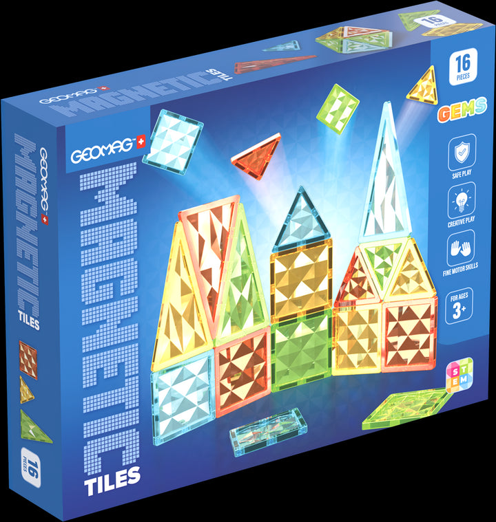 Geomag - Magnetische Tegels Gems | 16 stuks