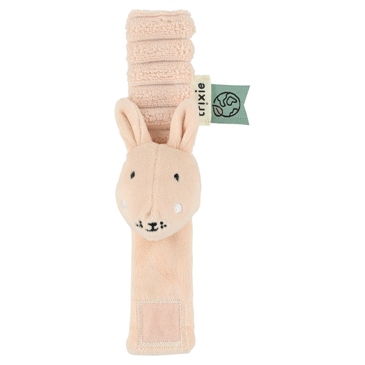 Trixie Armband Rammelaar Mrs. Rabbit, zachte polsrammelaar geschikt vanaf de geboorte