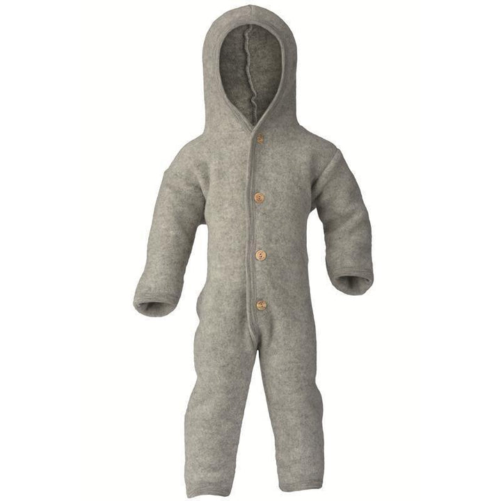 Engel - Fleece Onesie Overall Met Kap | Light Grey Melange