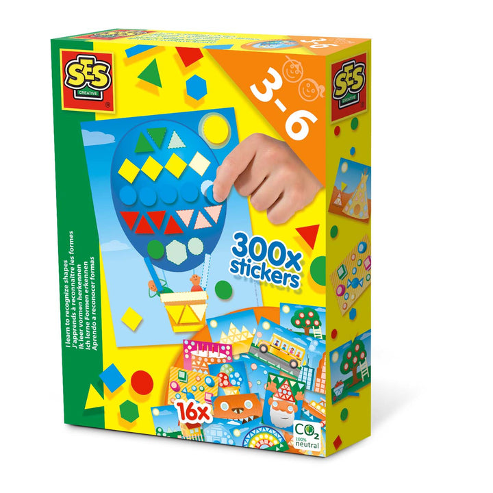 Ses Creative knutselset met stickers, educatieve vormherkenning voor kinderen vanaf 3 jaar.