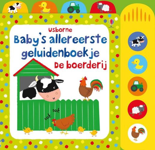 Usborne - Allereerste Geluidenboekje De Boerderij | Ontdek Dierengeluiden