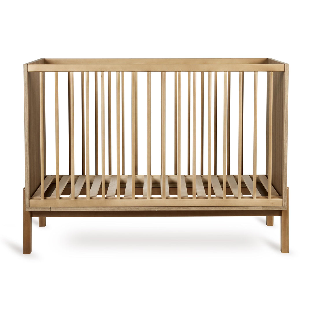 Quax Ashi Bed in Honey Ash, maat 60x120 cm, met verstelbare bodem en stijlvolle minimalistische design