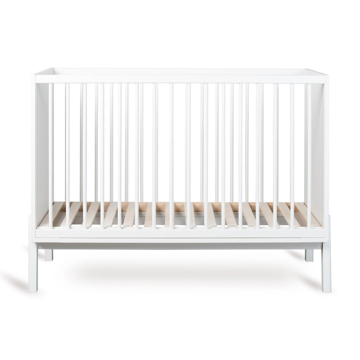 Quax Ashi Bed in Cream, maat 60x120 cm, met verstelbare bodem en stijlvolle minimalistische design