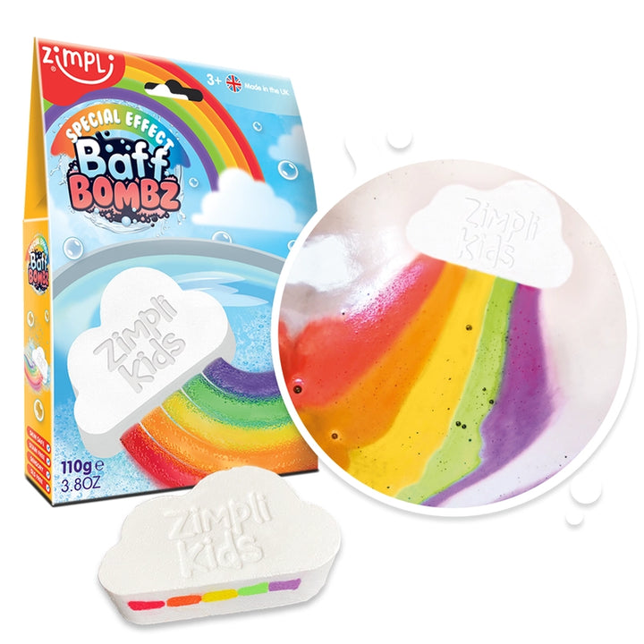 Zimpli Kids Rainbow Baff Bombz, regenboog bruisbal voor magische badtijd