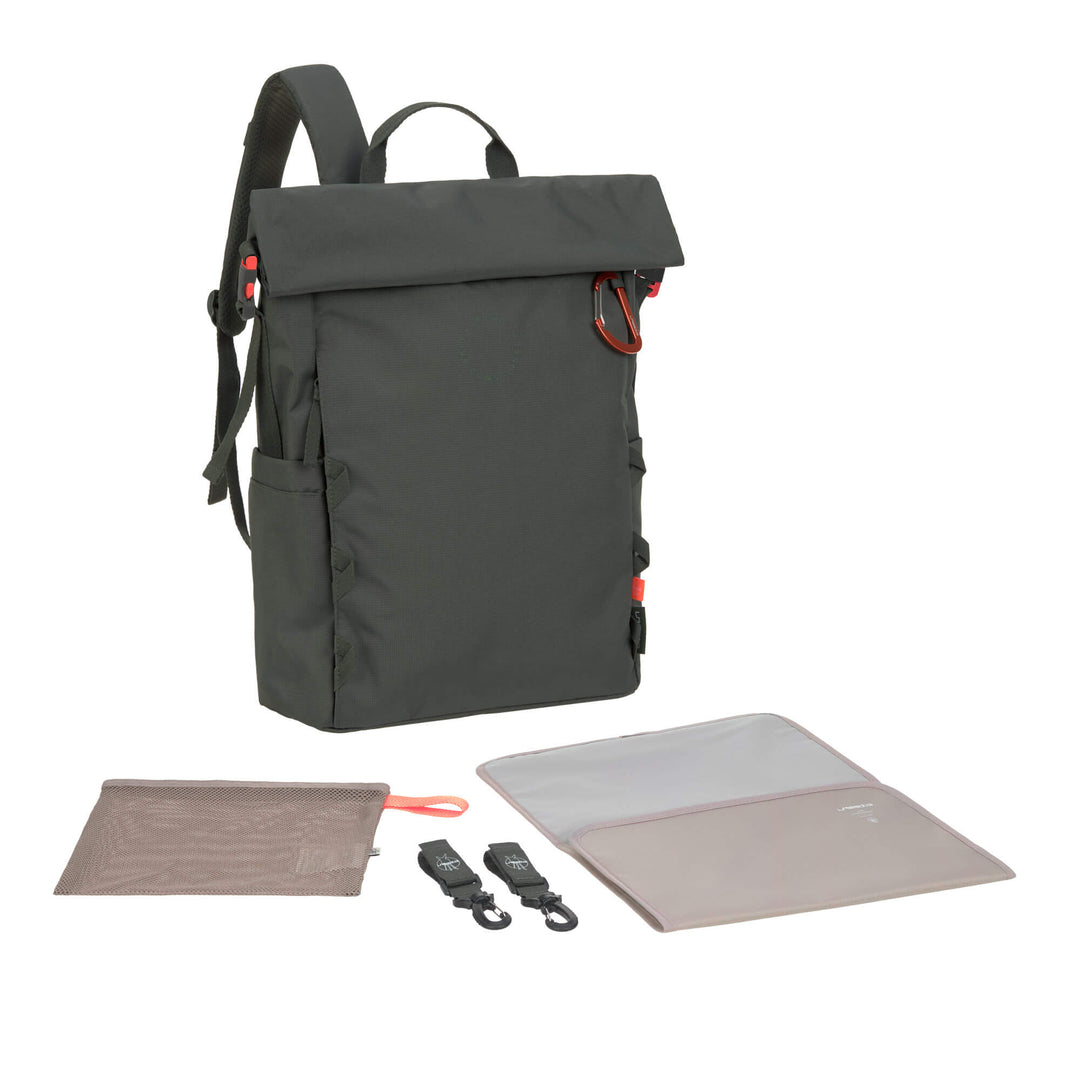Groene Lässig Outdoor Rolltop rugzak met laptopvak en uitbreidbaar volume
