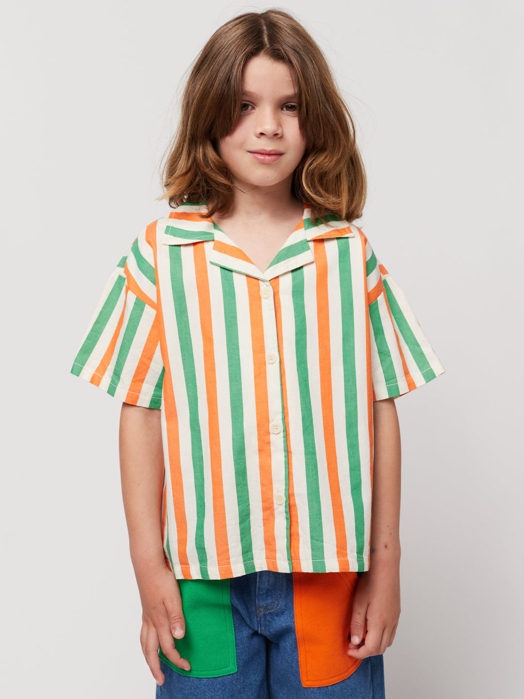 Hemd Vertical Stripes Woven Multicolor