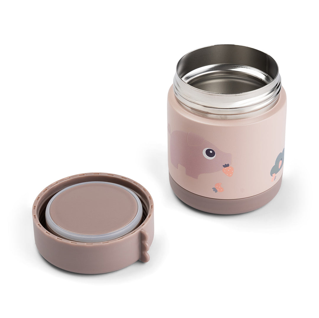 Done by Deer voedselpotje 300 ml in roze met dierenprint