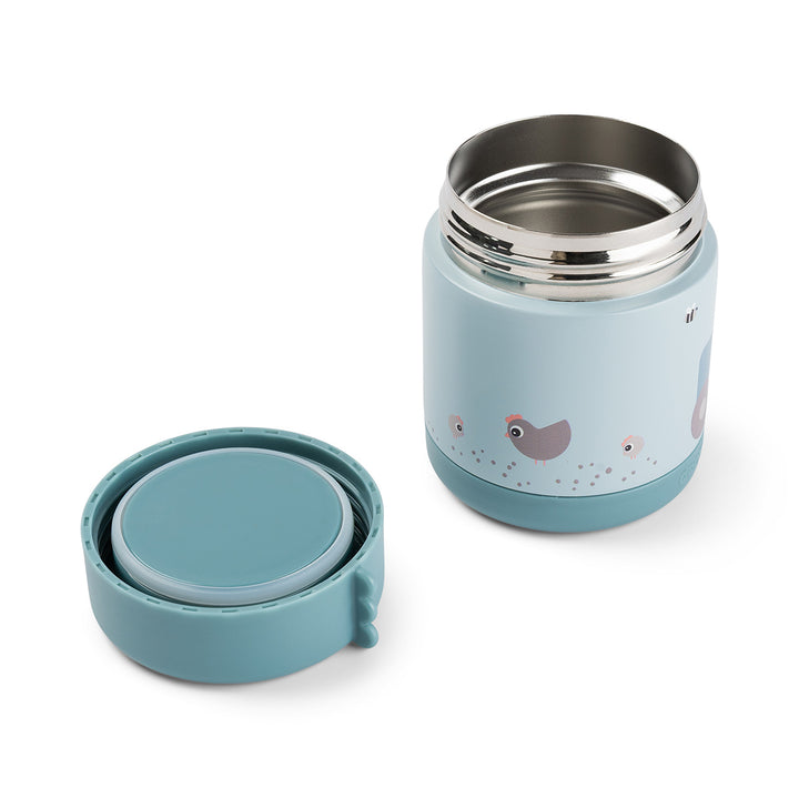 Done by Deer voedselpotje 300 ml in blauw met dierenprint