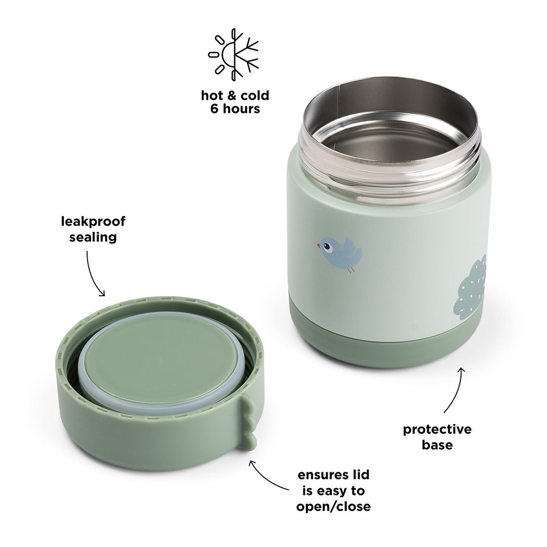 Done by Deer voedselpotje 300 ml in groen met dierenprint