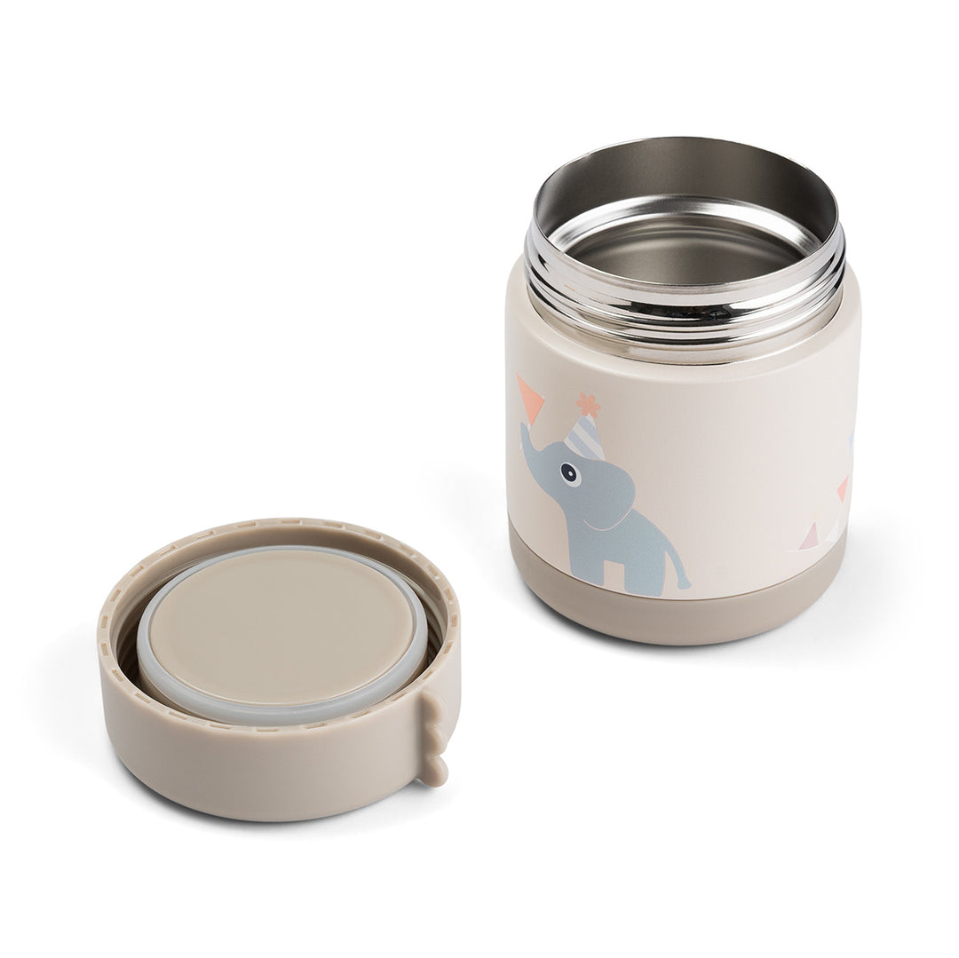 Done by Deer voedselpotje 300 ml in zandkleur met dierenprint