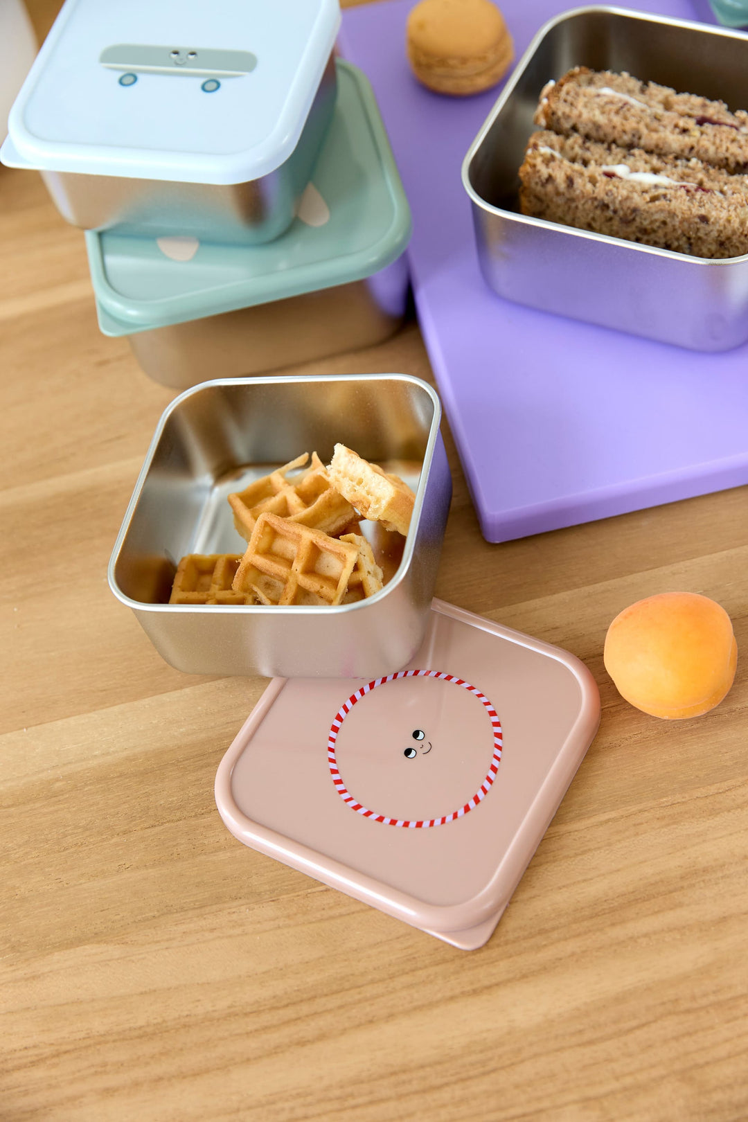 Lassig - Snackdoosjes Stainless Steel Tiny Team (3pack) | Cat