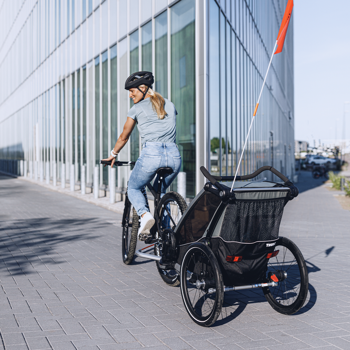 Thule Chariot Lite 2 fietskar Agave, sportief en compact opvouwbaar voor actieve gezinnen