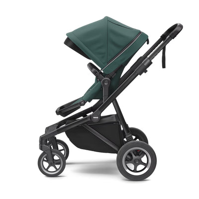 Kinderwagen Sleek met Draagmand Mallard Green on Black