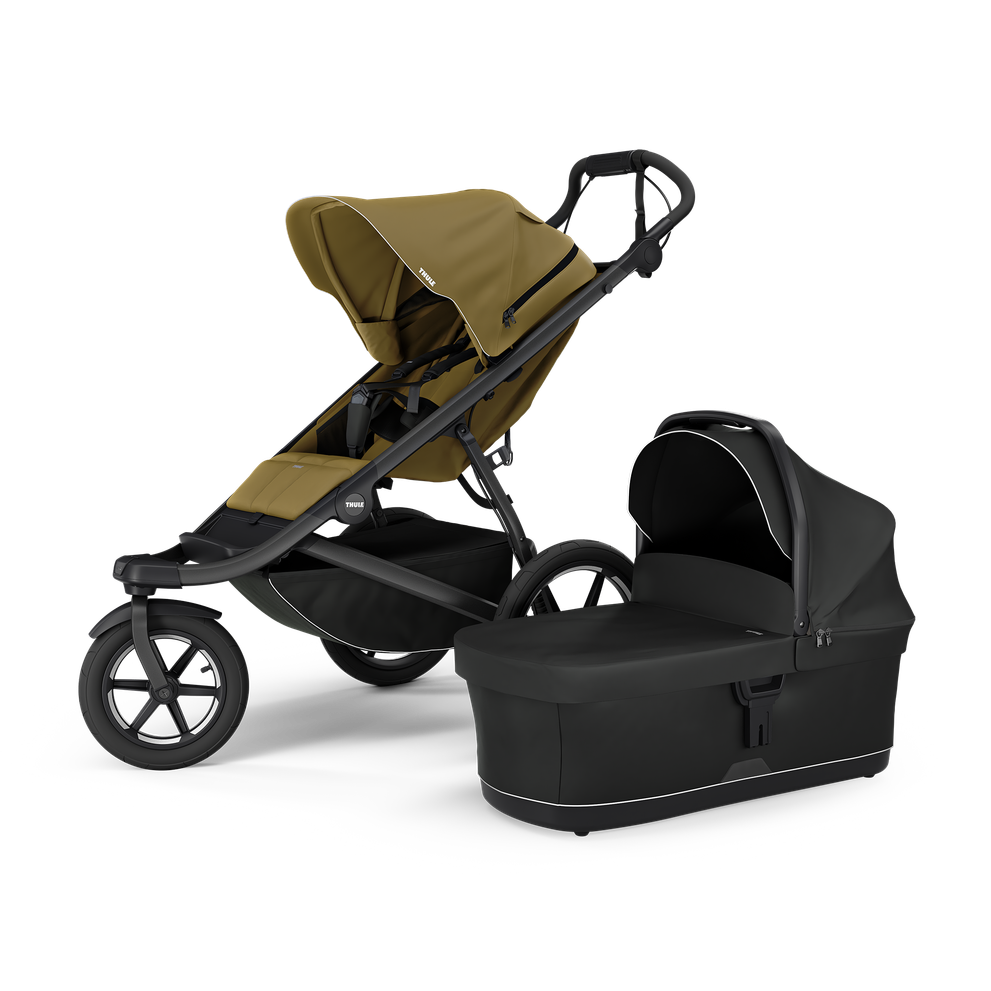 Thule Urban Glide 3 buggy in nutria green met grote wielen en comfortabele zitje