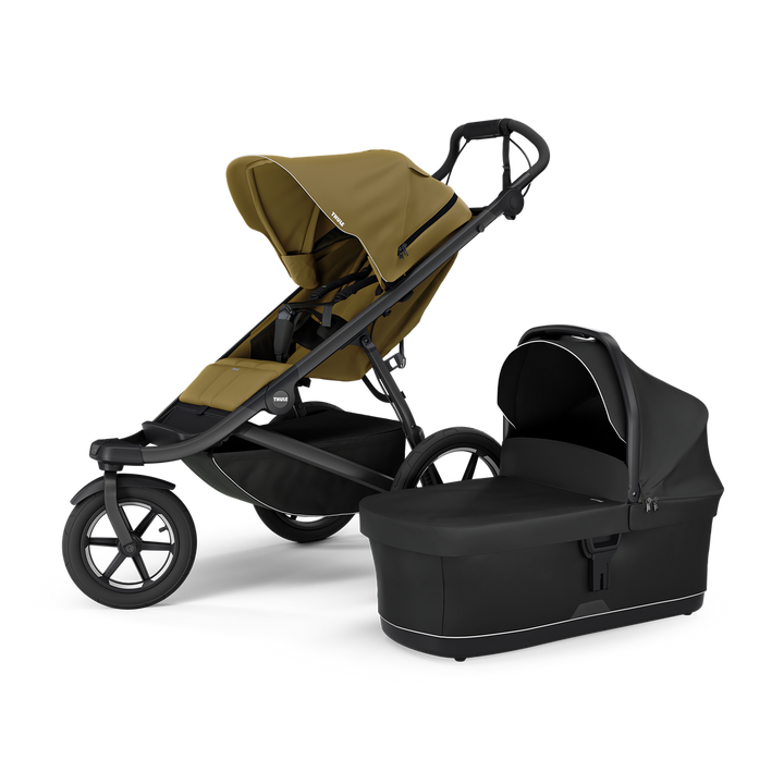 Thule Urban Glide 3 buggy in nutria green met grote wielen en comfortabele zitje