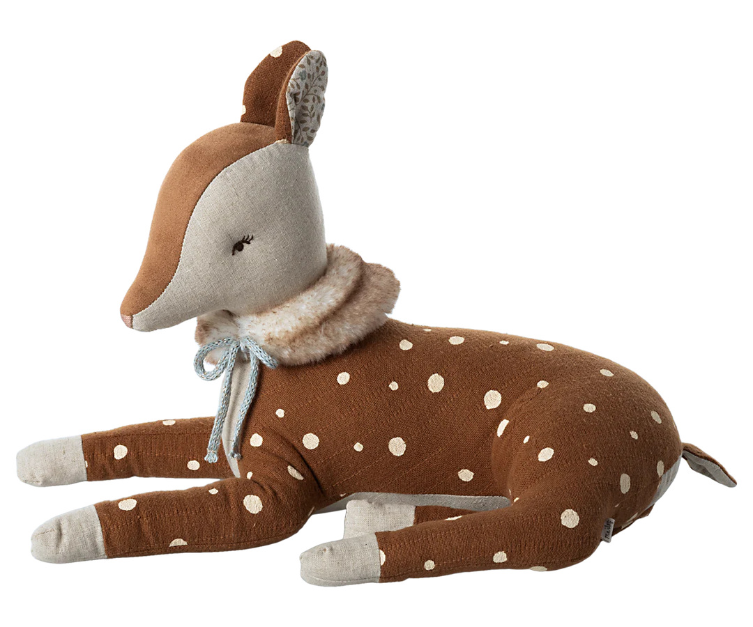 Maileg Cosy Bambi mintgroene knuffel met zachte katoenen afwerking