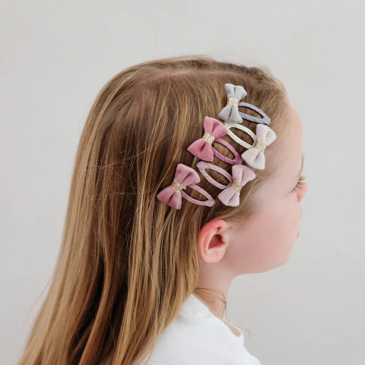 Mimi & Lula - Haarspelden Tinkerbell Fluwelen Strikjes | Roze