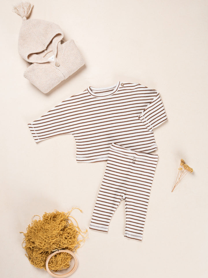 Play Up - Striped Rib Sweater Tufting