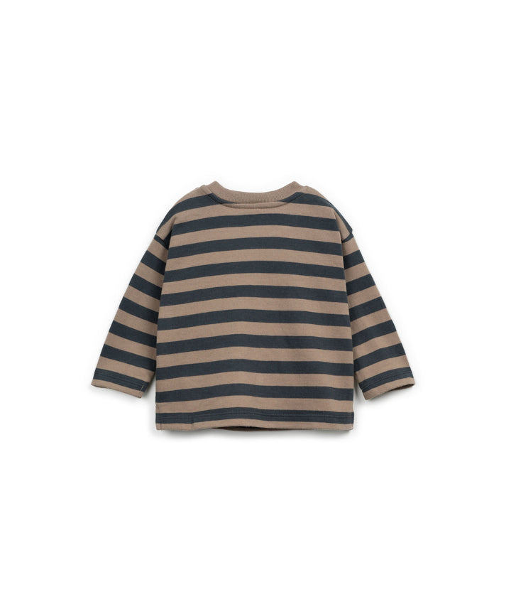 Play Up - T-shirt Jersey Striped Grafite