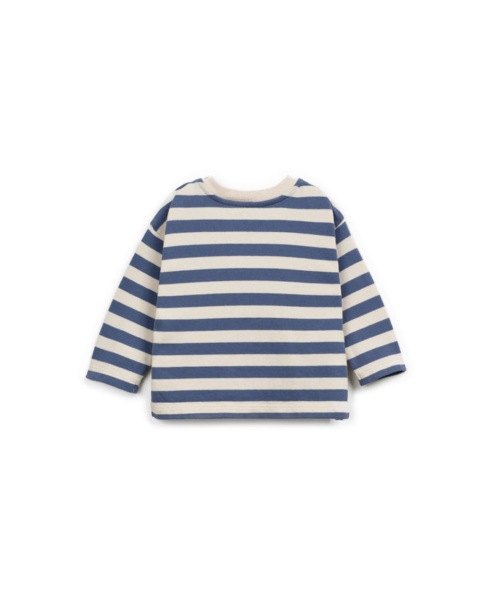Play Up - T-shirt Jersey Striped Mirtilo