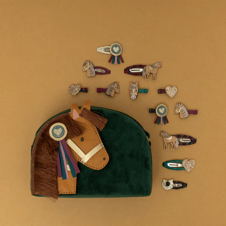 Mimi & Lula - Handtas Pony Velvet | Groen