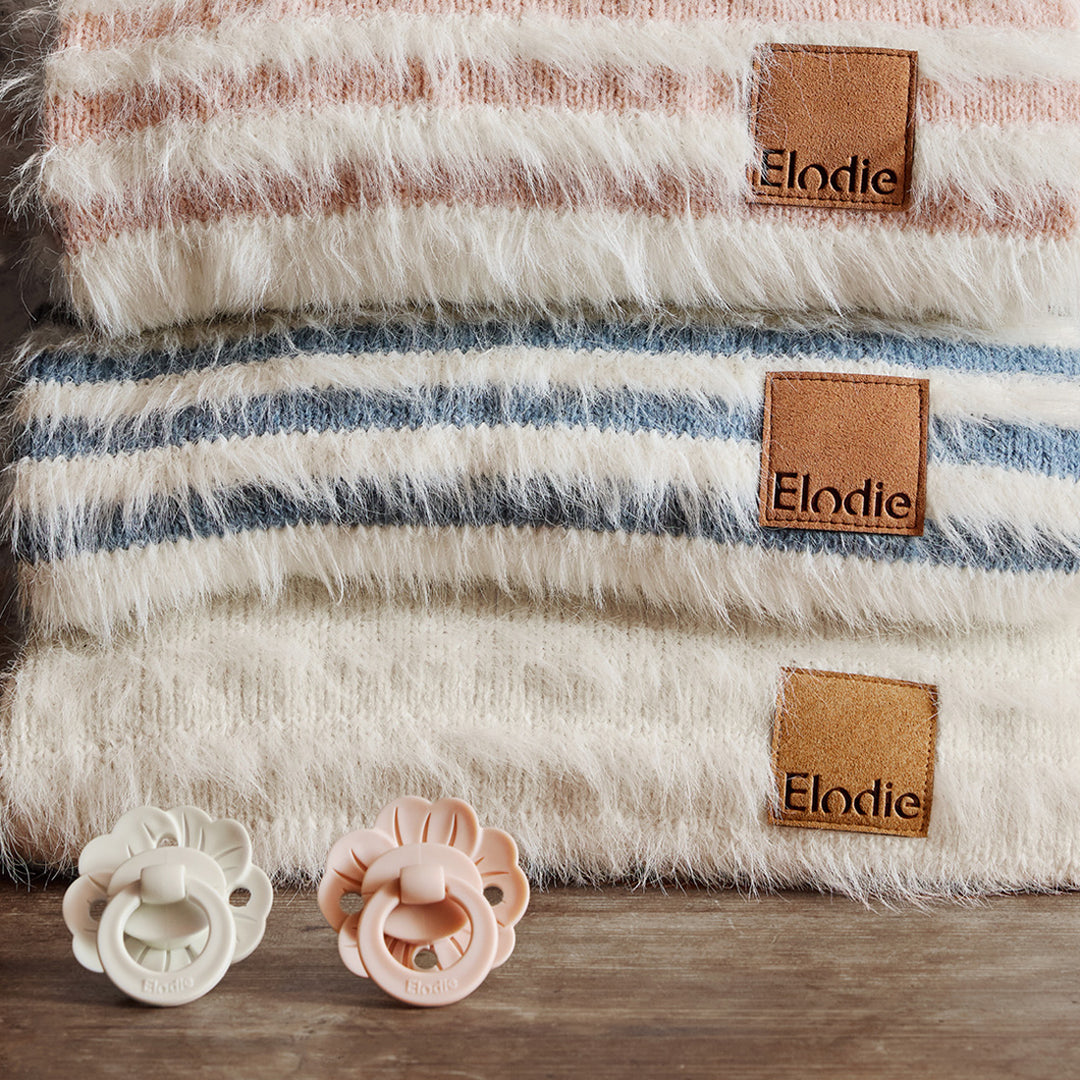 Elodie Details - Furry Knit Deken | Faded Rose