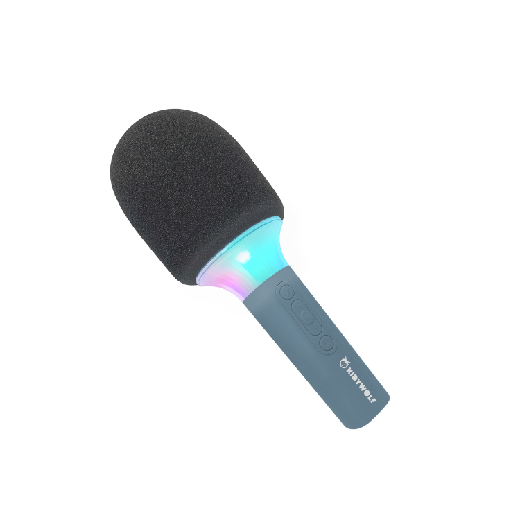 Blauwe Kidywolf Kidymic Karaoke Microfoon met ingebouwde luidspreker en Bluetooth