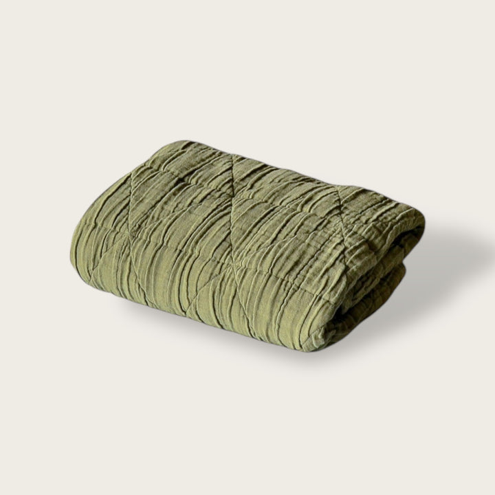 Coco & Pine - Deken 70 x 100 cm Bobbie Olive | Groen