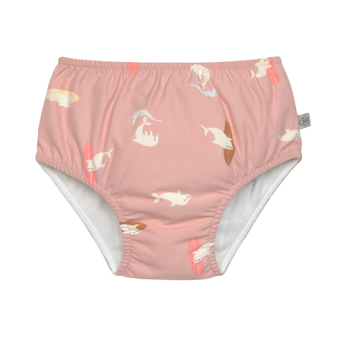 Roze Lassig zwemluier met dolfijnenprint voor baby’s