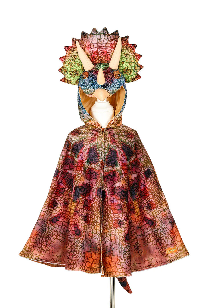 Souza Triceratops verkleedcape voor kinderen 4-7 jaar, maat 104-122