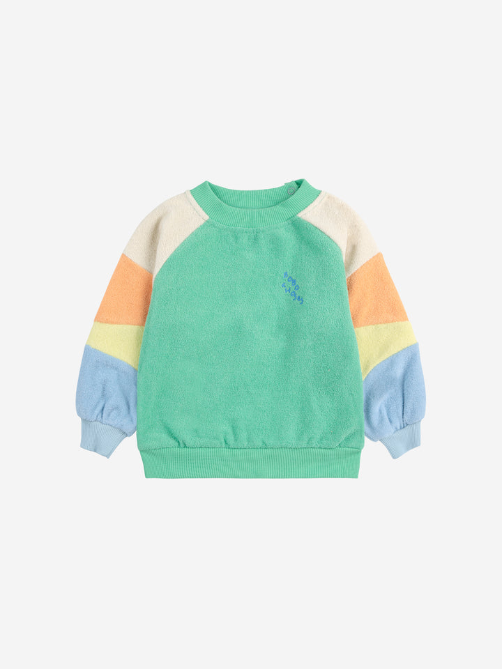 Sweater Baby Color Block Terry Light Green