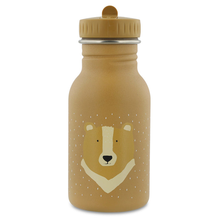 Roestvrij stalen drinkfles 350 ml met Mr. Bear print en draagkoord