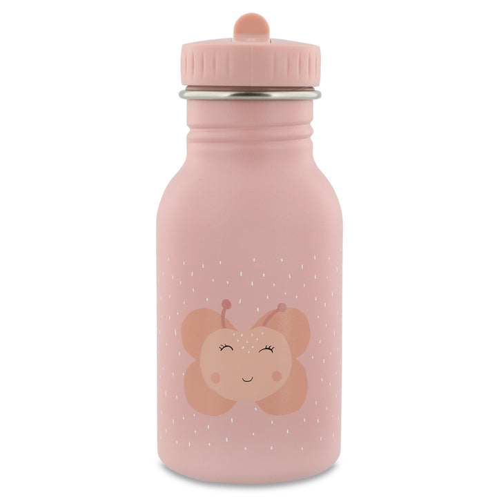 Roestvrij stalen drinkfles 350 ml met Mr. Butterfly print en draagkoord