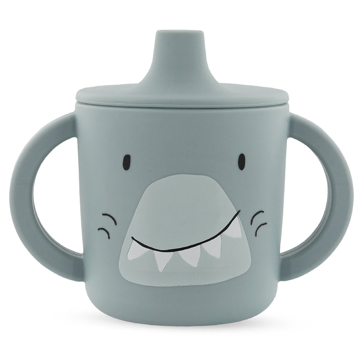 Siliconen tuitbeker Mr. Shark van Trixie met handvatten