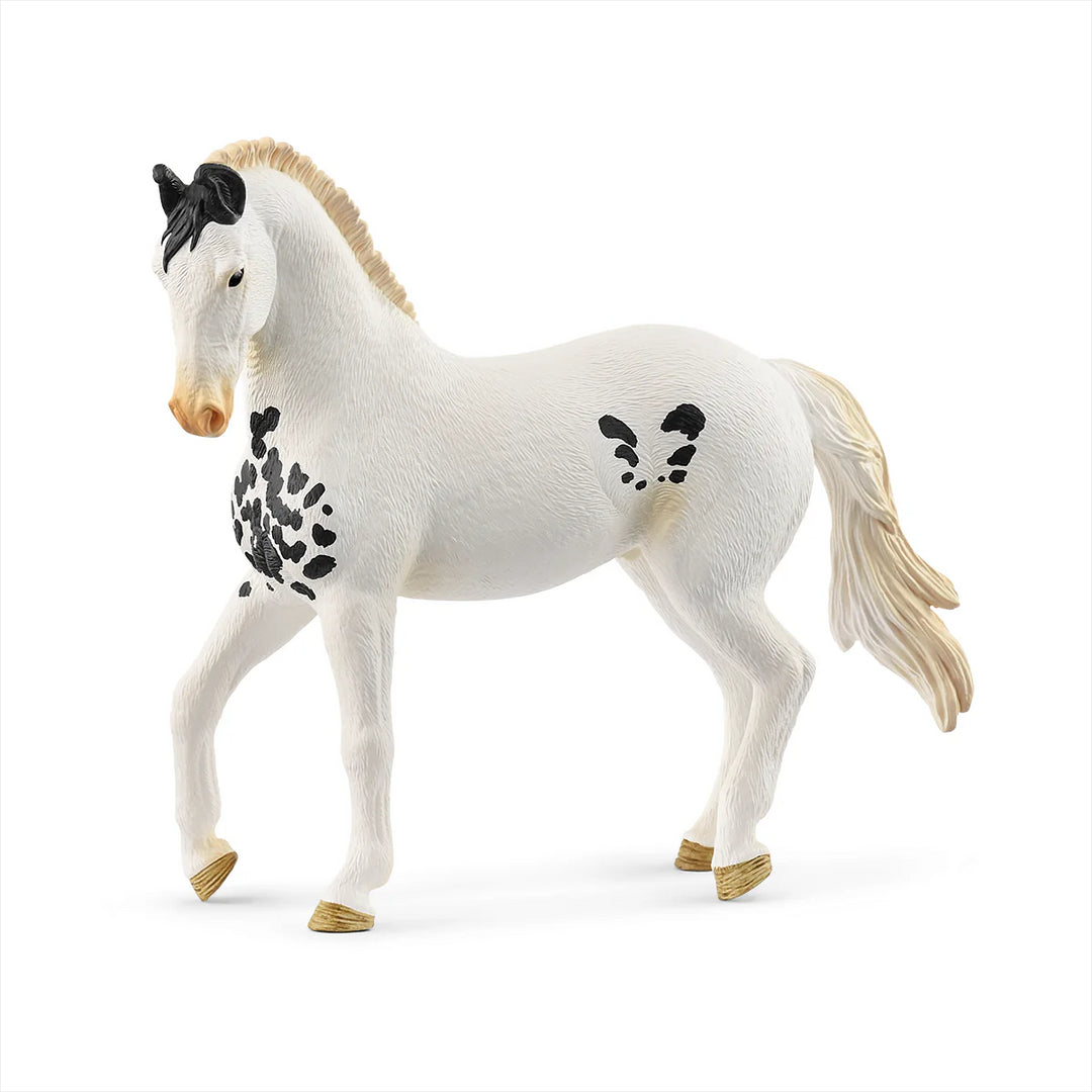 Schleich speelfiguur Marwari Hengst, tweekleurig, zwarte pony over voorhoofd