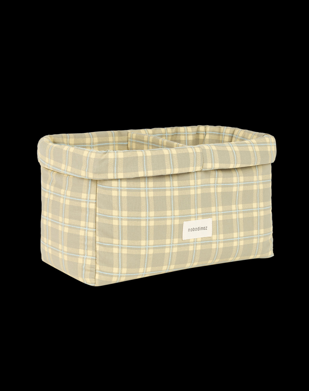 Opbergmand Stories Double Storage Squares Green / Lemon