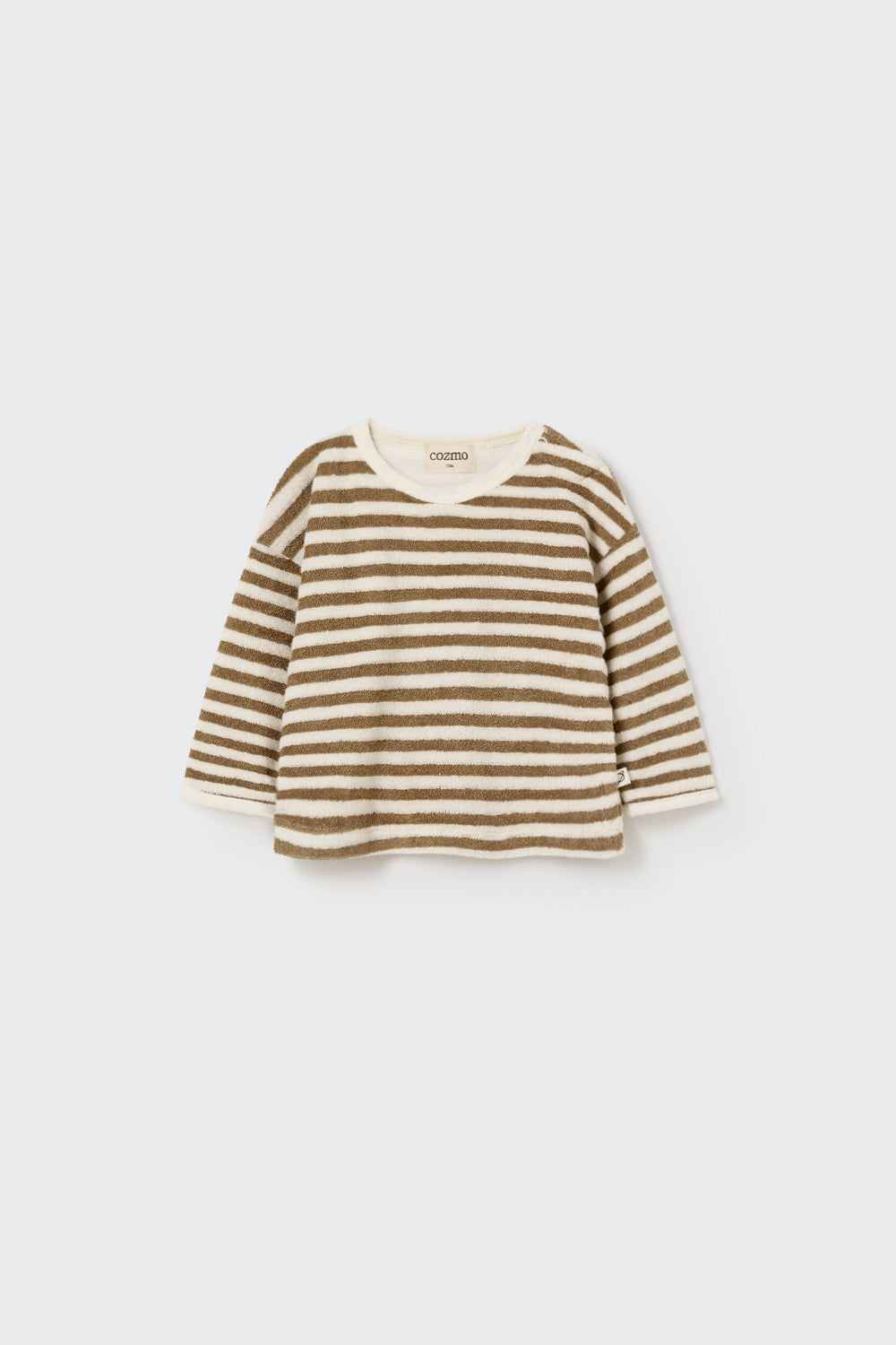 Sweater Gael Organic Toweling Striped Coffee