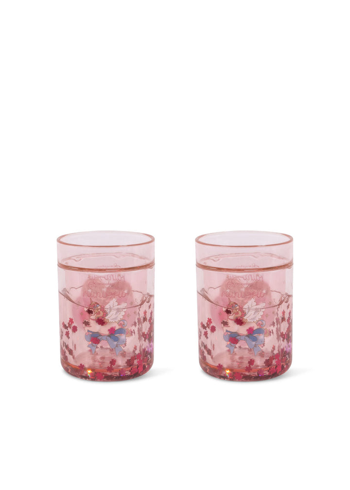 Konges Slojd glitterbeker Over The Rainbow (2-pack) – magisch drinkplezier voor kids
