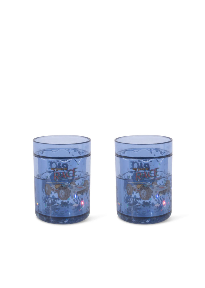 Konges Slojd glitterbeker Race (2-pack) – magisch drinkplezier voor kids