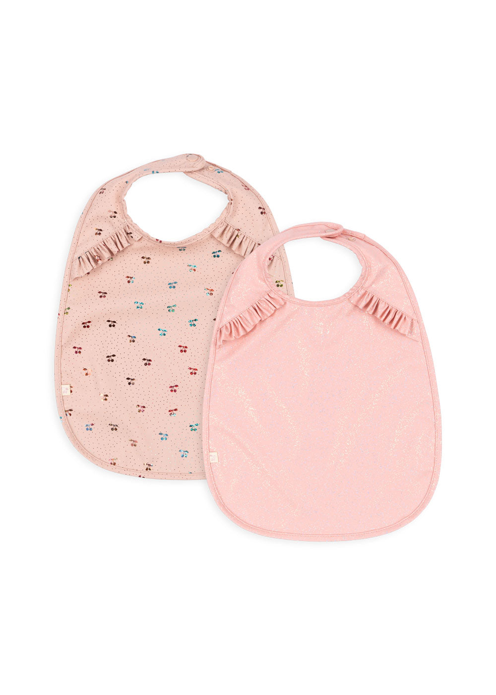 Set van 2 Konges Slojd slabbetjes met kersenprint en frills