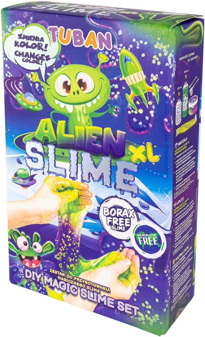Tuban DIY Alien Slijm Kit met kleurveranderend slijm en fluo balletjes