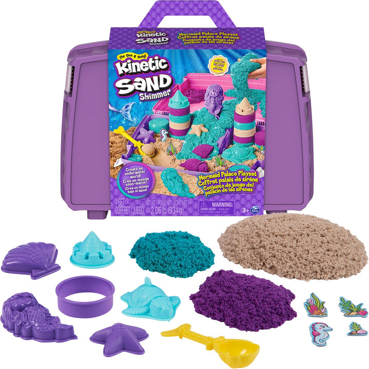 Kinetic Sand zeemeerminset met glinsterend zand en fantasiefiguren